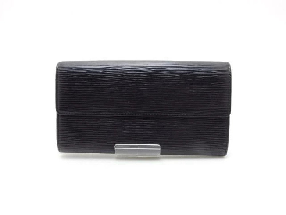 LOUIS VUITTON Pochette Portemonnaie Credit Epi Noir Black